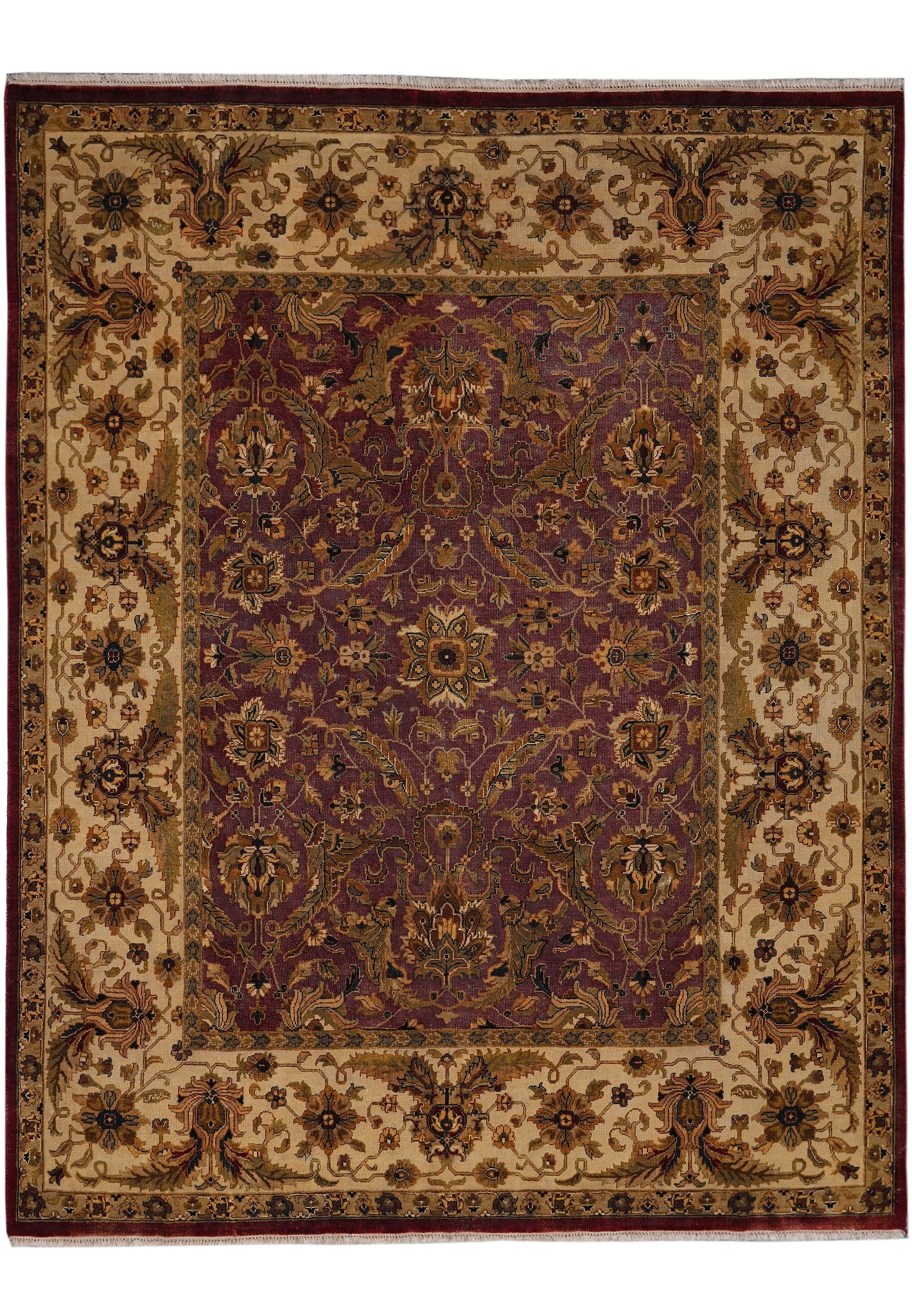 7.7 x 9.4 Jaipur Rug Burgundy Gold Fine Weave Wool: 7.7 x 9.4 Jaipur Rug Burgundy Gold Fine Weave Wool Free continental US Shipping This Jaipur rug features a luxurious burgundy and gold palette with an intricate floral pattern and fine weave construct
