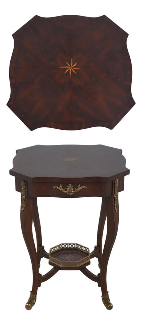Maitland Smith Mahogany Lamp Table Brass Ormolu (1 of 10)