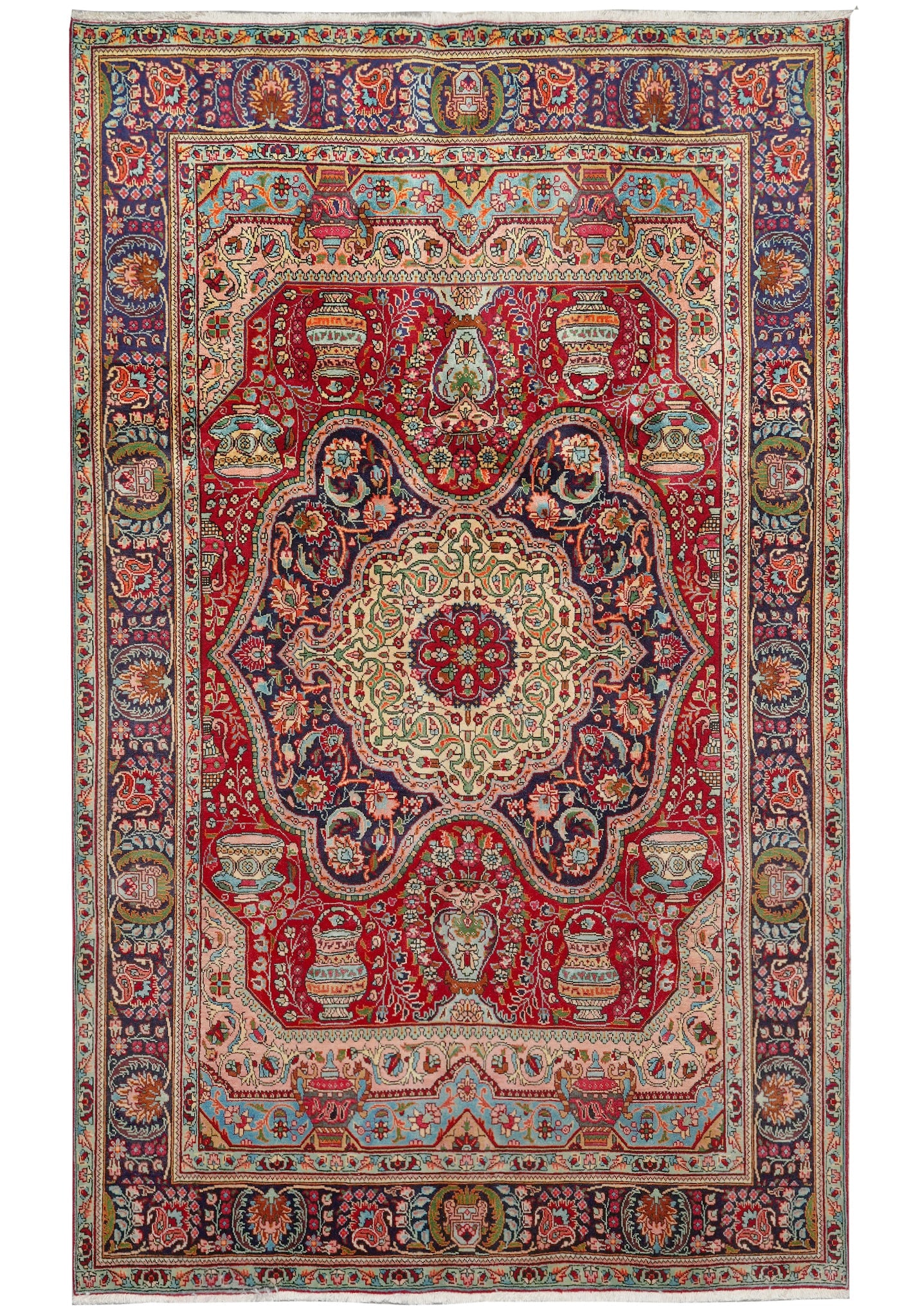 Persian Tabriz Zirkhaki Hand Knotted Wool Collectible Rug 6.5 x 10: Persian Tabriz Zirkhaki Hand Knotted Wool Collectible Rug 6.5 x 10 Free continental US Shipping This 9.9 x 10 Persian Tabriz Zirkhaki collectible rug is a rare, hand-knotted piece crafted by master ar