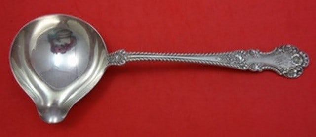 Gorham Cambridge Sterling Silver 9 5/8" Bouillon Ladle with Spout: Gorham Cambridge Sterling Silver 9 5/8" Bouillon Ladle with Spout This exquisite Cambridge by Gorham Sterling Silver Bouillon Ladle features a practical spout and measures 9 5/8". Crafted between 1850