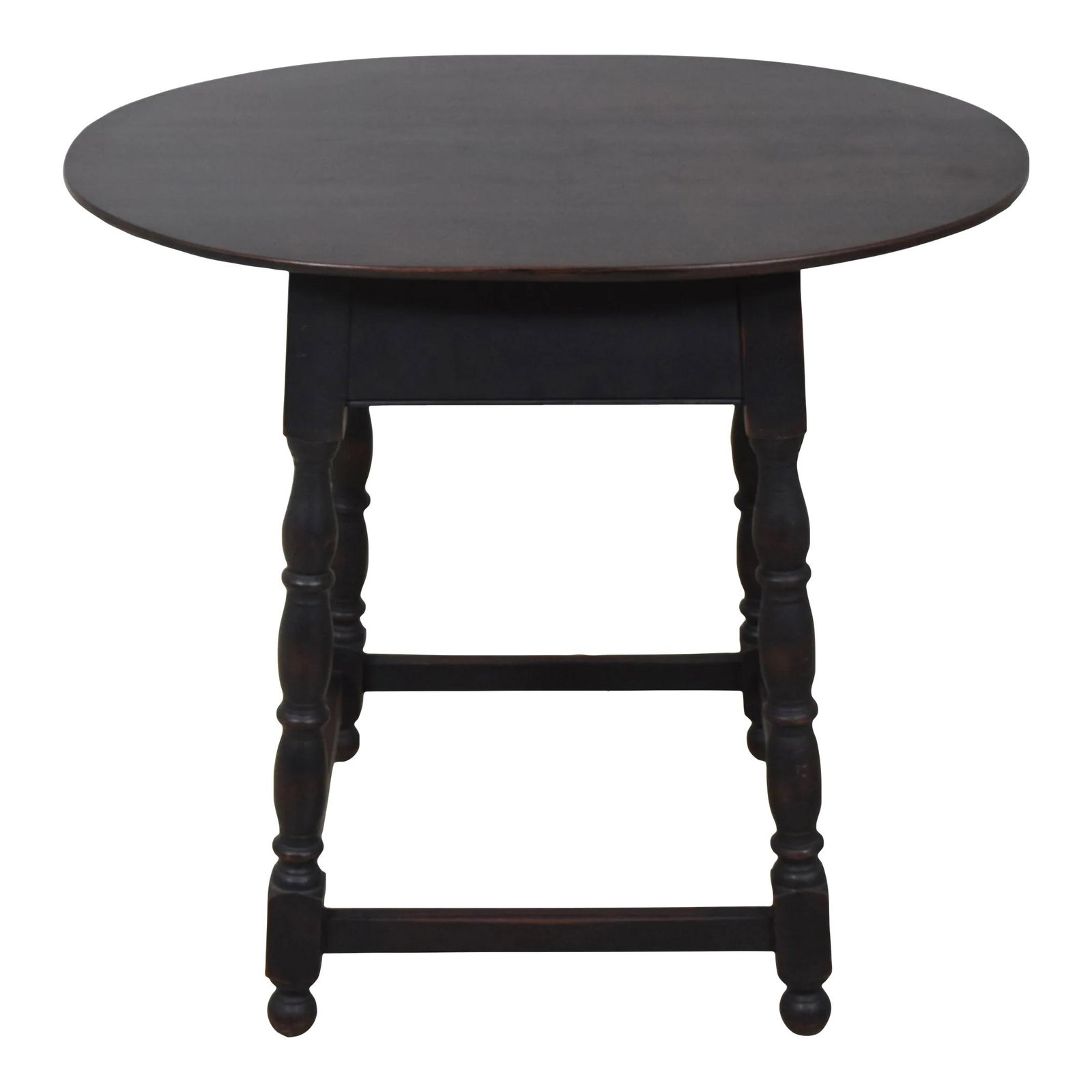 Lawrence Crouse Primitive Tavern Table Black Crackle Finish Handcrafted (1 of 10)