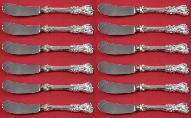Towle Old Colonial Sterling Silver Butter Spreader Set 12 Pieces (1 of 1)