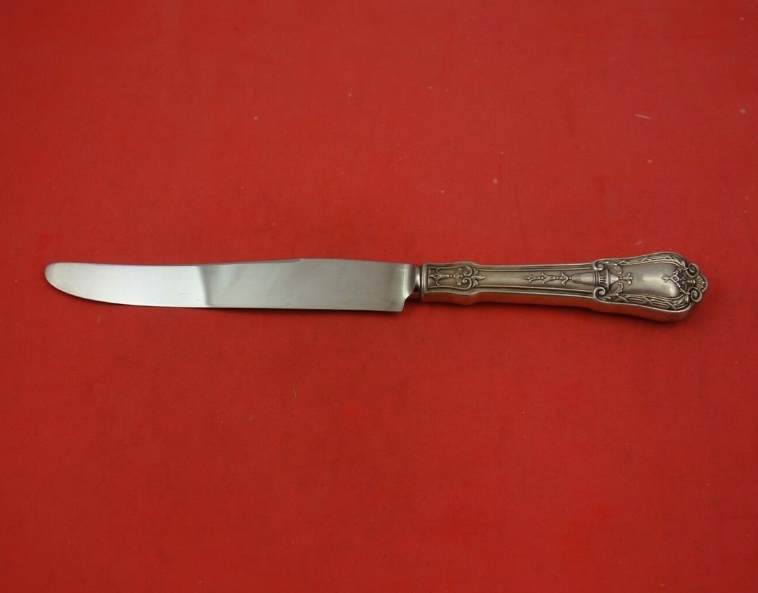 Gorham Touraine Sterling Silver Dinner Knife 9 3/4 Inch: Gorham Touraine Sterling Silver Dinner Knife 9 3/4 Inch Experience timeless elegance with this Touraine dinner knife by Gorham, crafted from sterling silver with a hollow handle and a durable stainles