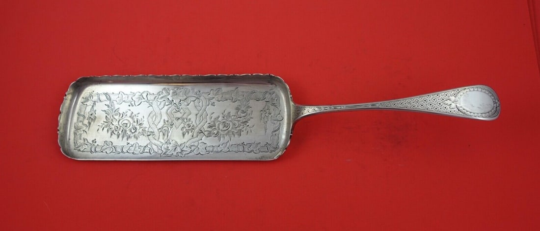 Tiffany & Co King William Engraved Sterling Silver Crumber 13 inch (1 of 2)