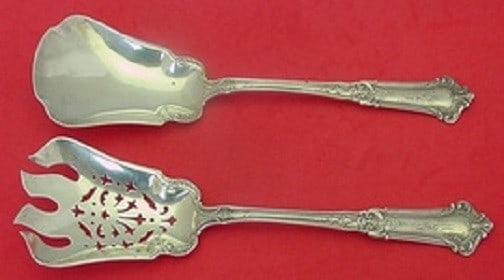 Gorham Albemarle Sterling Silver Salad Serving Set 2pc Monogrammed: Gorham Albemarle Sterling Silver Salad Serving Set 2pc Monogrammed This exquisite Albemarle salad serving set by Gorham features a classic design crafted from high-quality sterling silver. Dating back