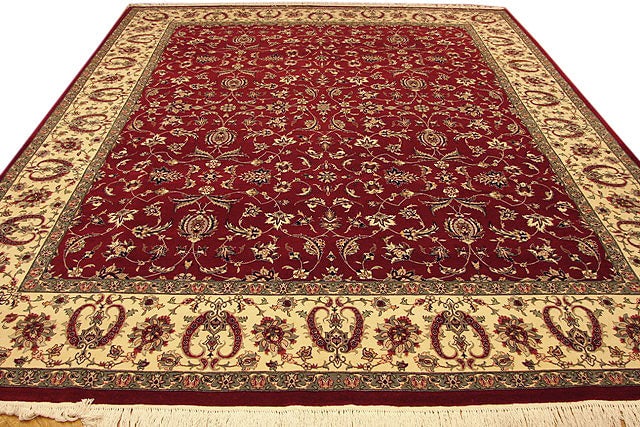 9 x 12 Handmade Wool Rug Traditional Medallion Dense 18/18 Weave (1 of 6)