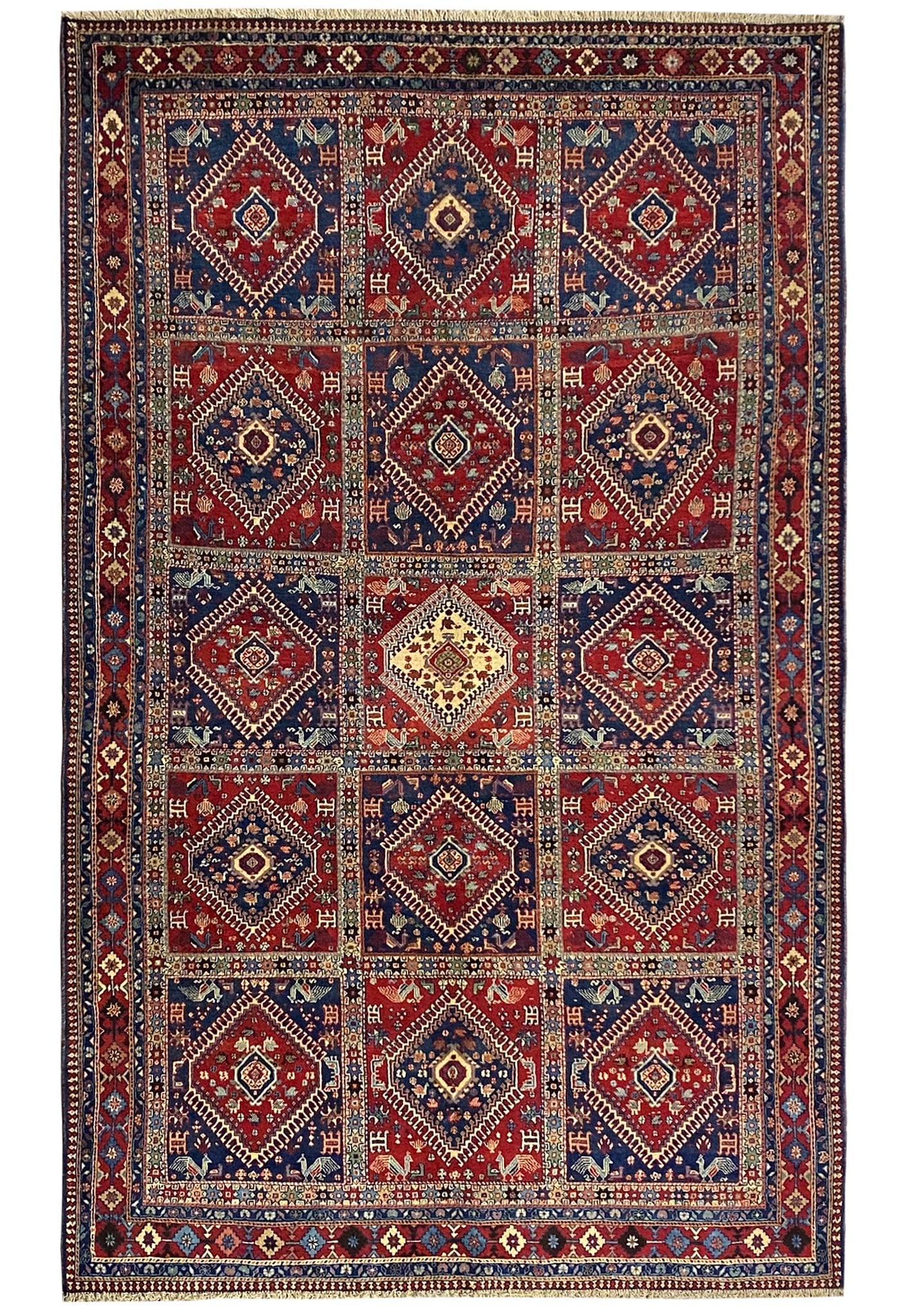 6.6 x 10.6 Persian Yalameh Rare Tribal Hand Knotted Wool Rug (1 of 11)