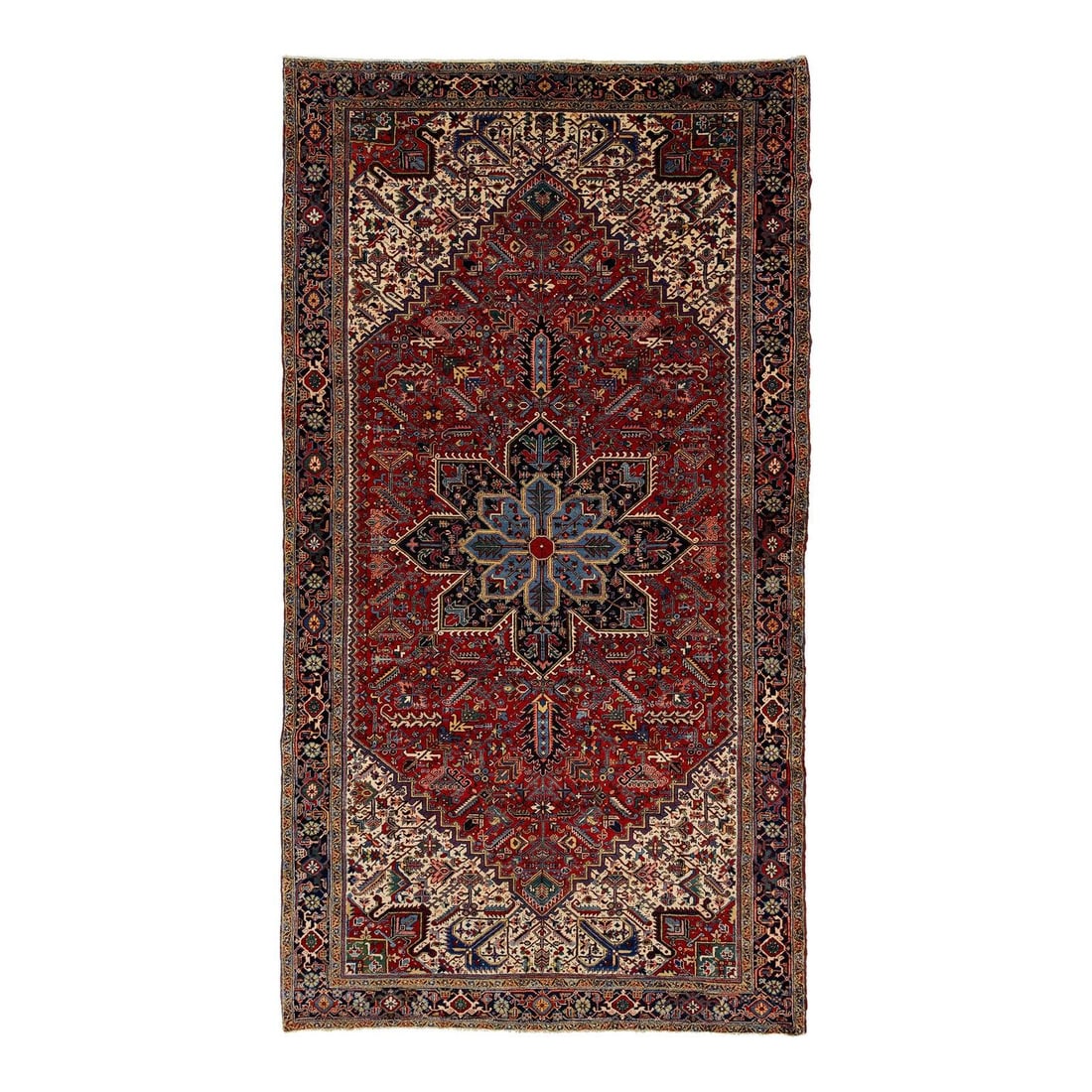 Heriz Persian Wool Rug 10x18 Antique Hand Knotted (1 of 10)
