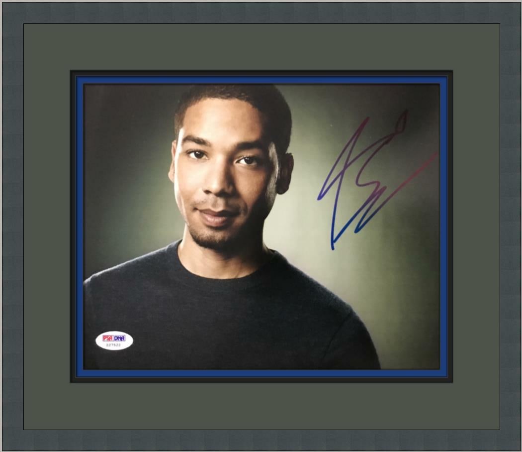 Jussie Smollett Signed Empire Framed Photo 14x16 PSA/DNA: Jussie Smollett Signed Empire Framed Photo 14x16 PSA/DNA Celebrate the iconic TV series 'Empire' with this custom framed photo signed by Jussie Smollett. This unique piece features an 8x10 image of Sm