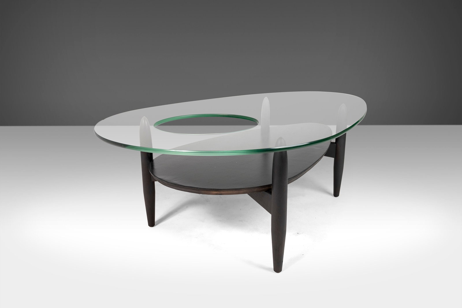 Adrian Pearsall R1917-TGT Ebonized Walnut Coffee Table 1950s: Adrian Pearsall R1917-TGT Ebonized Walnut Coffee Table 1950s This rare and coveted Sculptural Coffee Table / Planter Table designed by Adrian Pearsall for Craft Associates is a stunning example of Mid