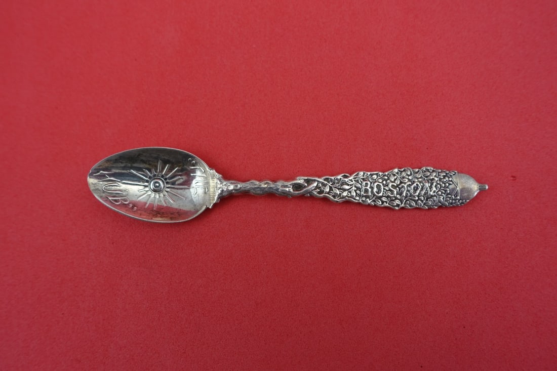Shiebler Sterling Silver Boston Vines Souvenir Spoon 4 1 4 Inch (1 of 2)