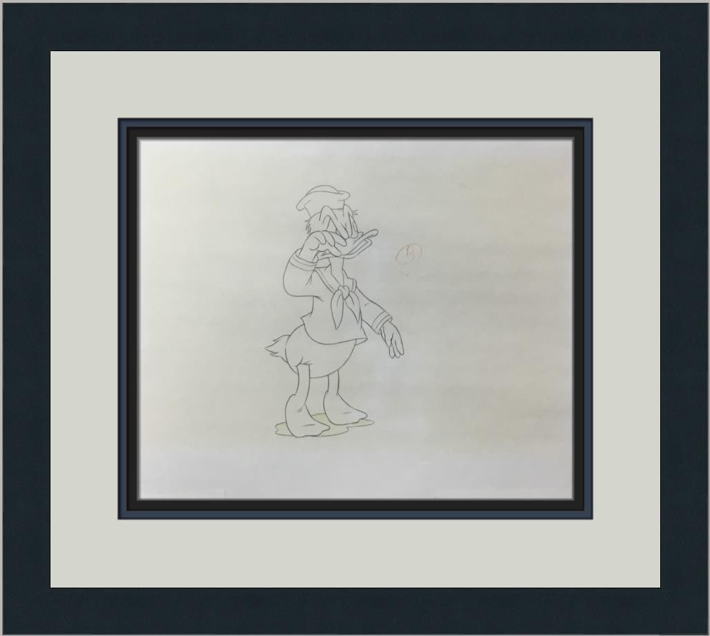 Framed Disney Donald Duck Sailor Model Sheet Drawing 14 x 16 (1 of 3)