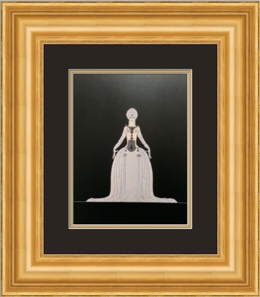 Erte Kissing Art Deco Custom Framed Print 20 x 18 in: Erte Kissing Art Deco Custom Framed Print 20 x 18 in This exquisite custom framed print titled "Kissing" by renowned artist Erte captures the elegance of the Art Deco style. Measuring 20 in. by 18