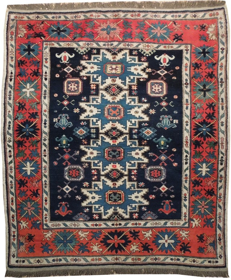 5.8 x 6.5 Hand-Knotted Afghan Wool Tribal Rug: 5.8 x 6.5 Hand-Knotted Afghan Wool Tribal Rug Free continental US Shipping This hand-knotted Afghan rug features a traditional geometric tribal design and is crafted from premium quality wool. Handmad