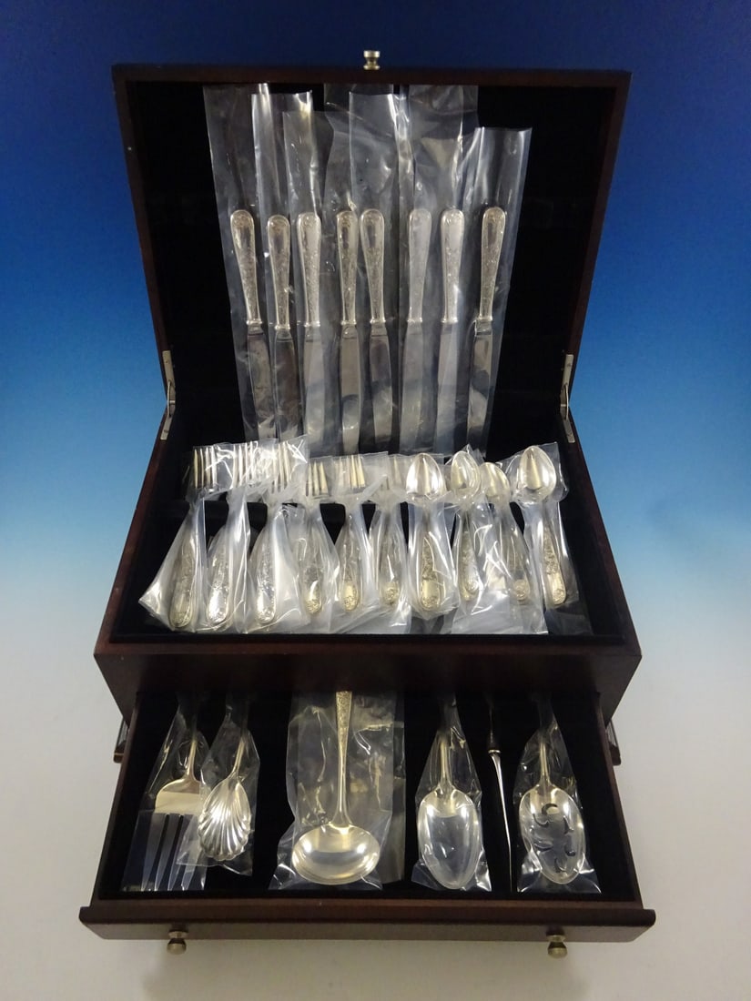 Kirk Old Maryland Engraved Sterling Silver Flatware Set 38 Pieces for 8 (1 of 8)