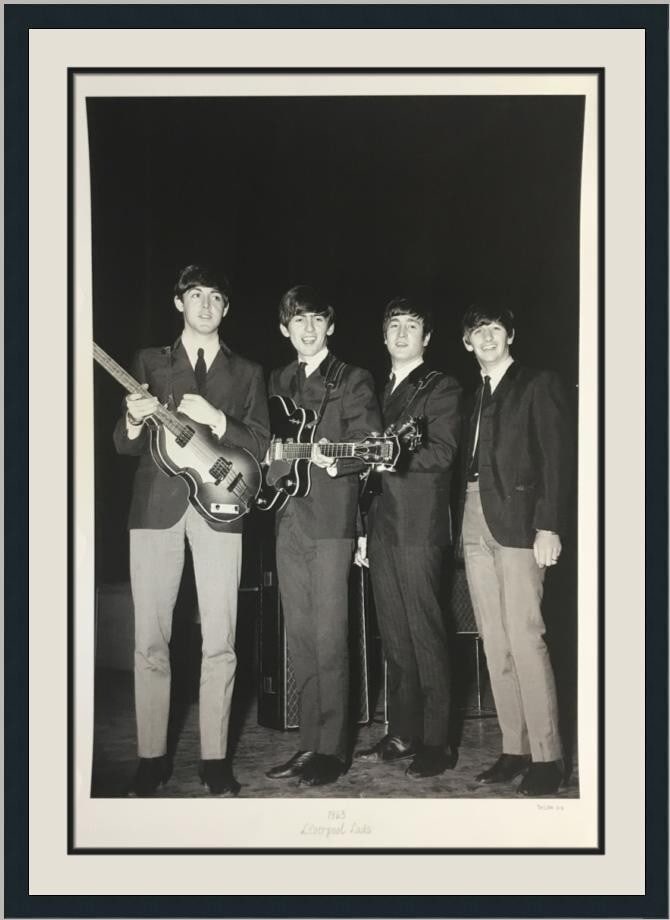 The Beatles Liverpool Lads Limited Edition Giclee Print by Mirrorpix Framed 36 x 29: The Beatles Liverpool Lads Limited Edition Giclee Print by Mirrorpix Framed 36 x 29 This limited edition giclee print titled "The Beatles Liverpool Lads" captures the essence of the iconic band and is