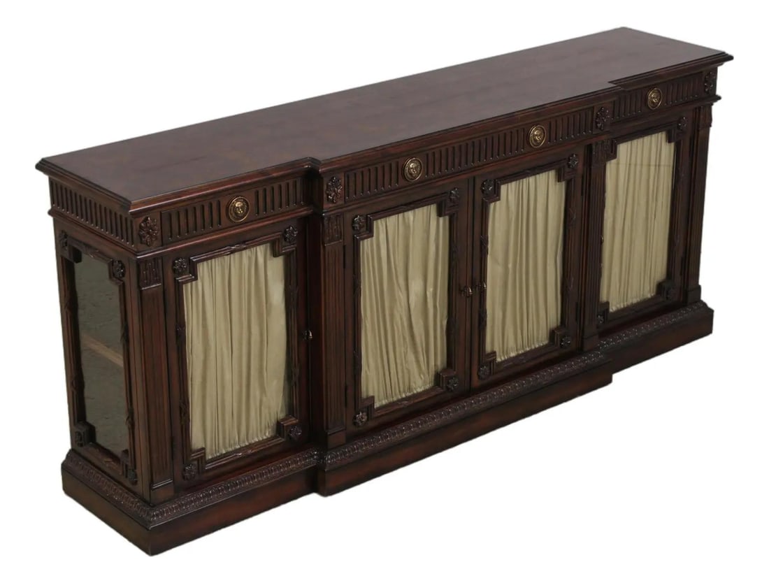 Hickory White Verona Curio Sideboard Buffet with Lighted Glass Door (1 of 10)