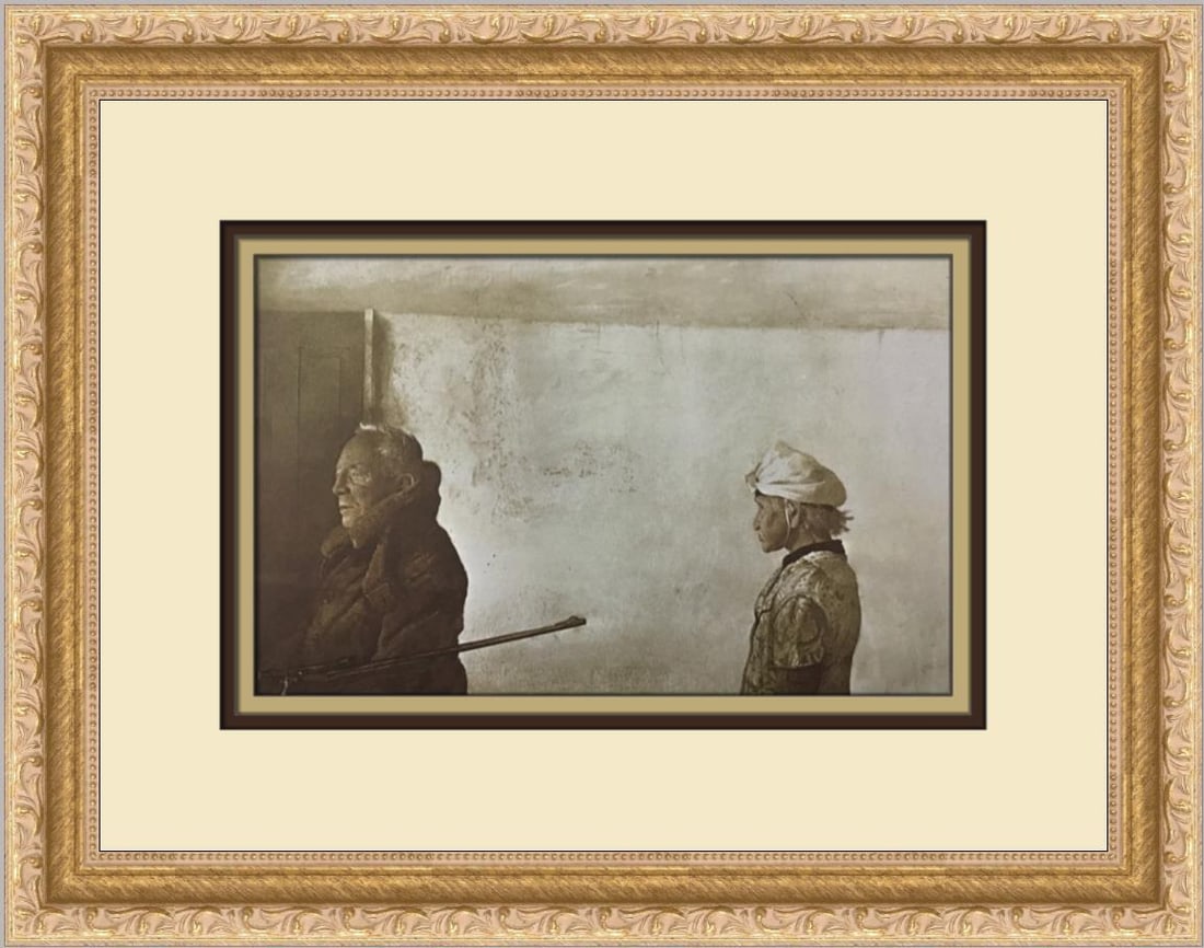 Andrew Wyeth The Kuerners Custom Framed Lithograph Print 12 x 15 (1 of 2)