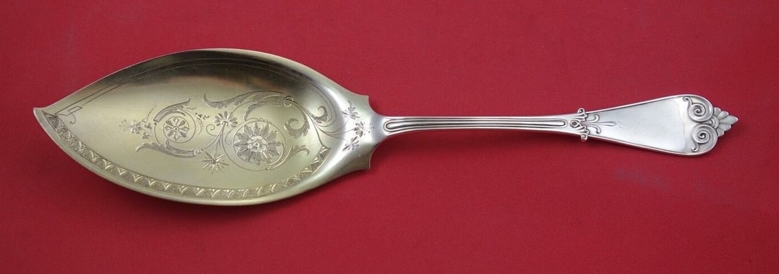 Tiffany & Co Beekman Sterling Silver Ice Cream Server 11 1/8" Gold Wash: Tiffany & Co Beekman Sterling Silver Ice Cream Server 11 1/8" Gold Wash Experience the elegance of this Beekman ice cream server by Tiffany & Co., crafted from high-quality sterling silver. This exqui