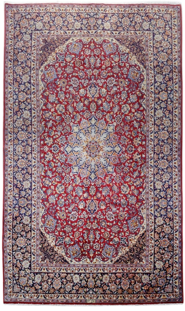 Handcrafted 9.10 x 16.5 Brick Red Persian Isfahan Rug Signed by Artisan (1 of 6)