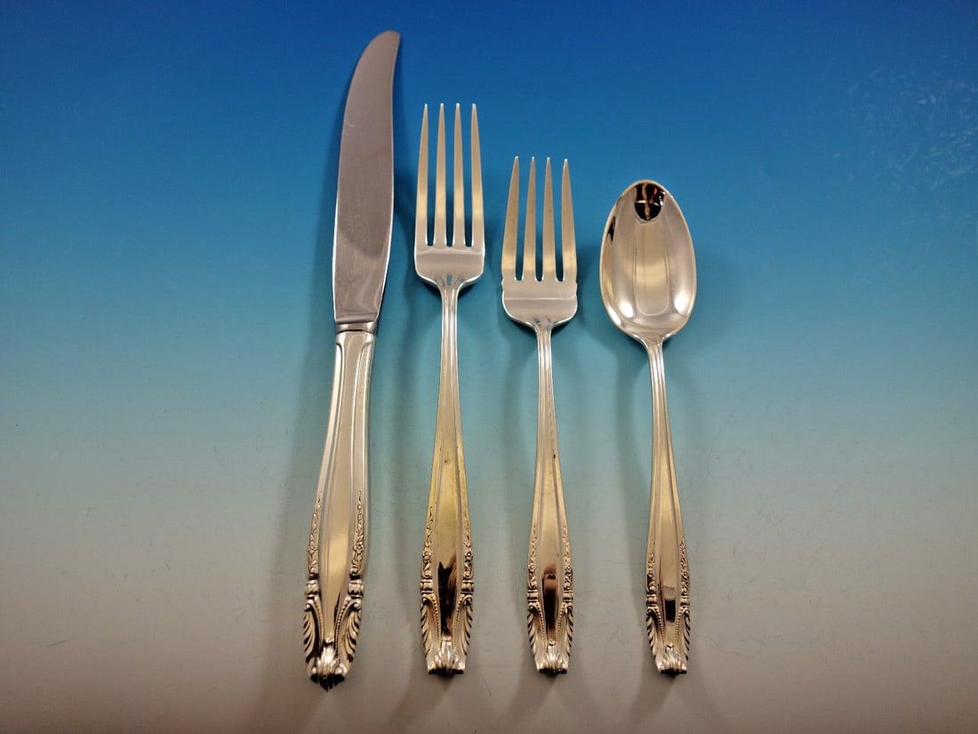 48 Piece Wallace Stradivari Sterling Silver Flatware Service for 12 (1 of 4)