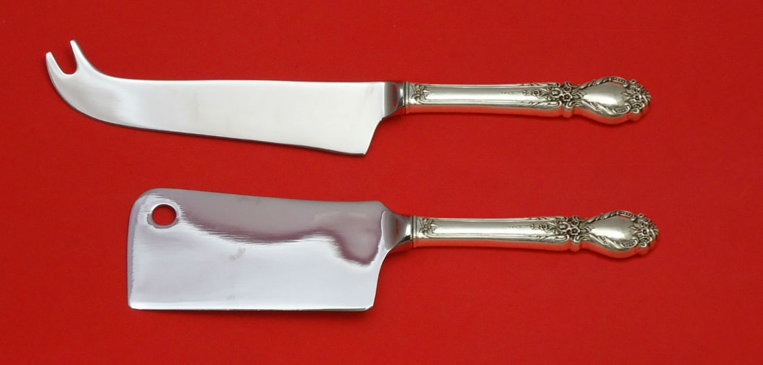 International Sterling Silver Brocade Cheese Serving Set 2pc (1 of 1)