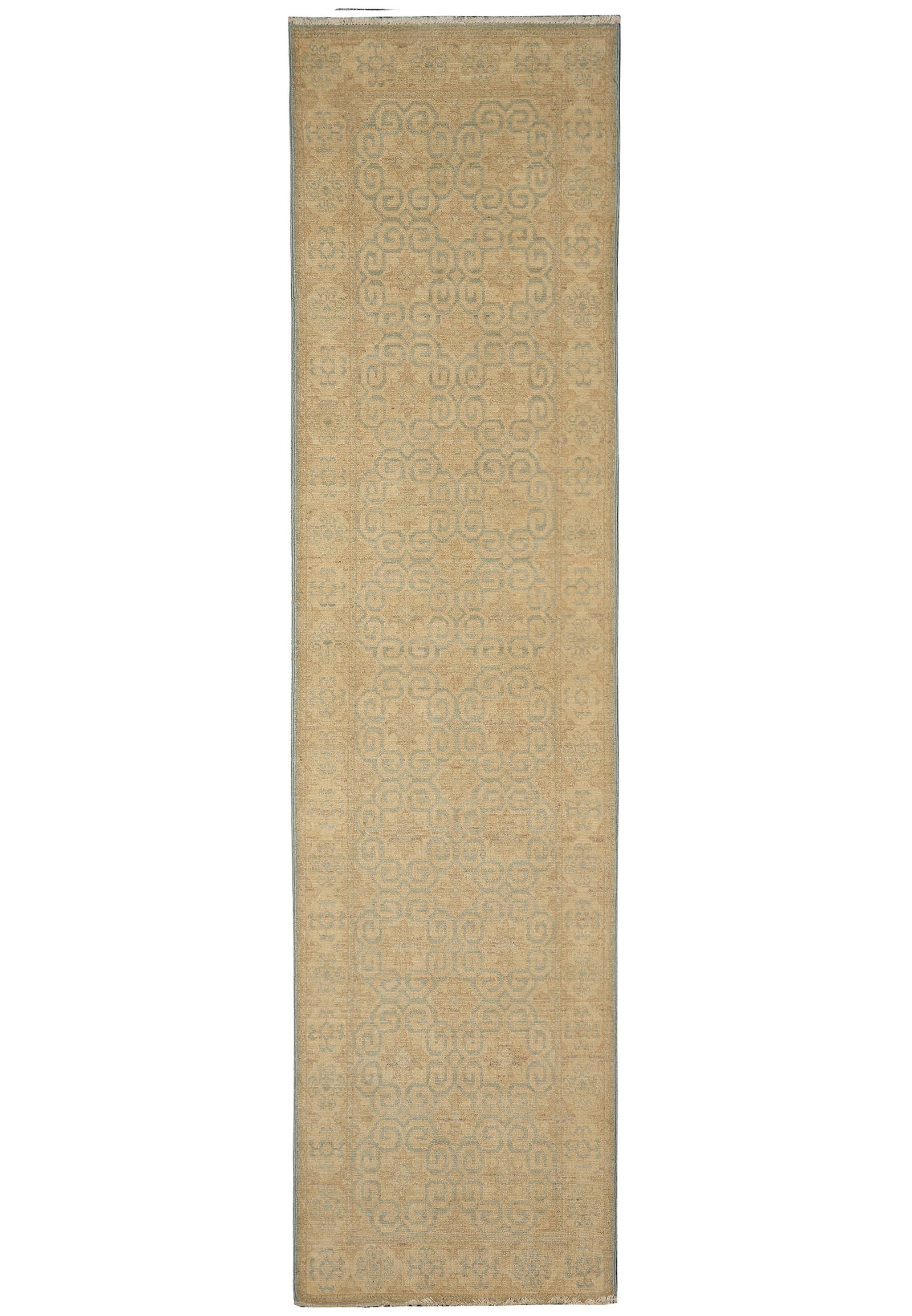 2.8 x 10 Chobi Peshawar Runner Hand Knotted Wool Zigler Pakistan: 2.8 x 10 Chobi Peshawar Runner Hand Knotted Wool Zigler Pakistan Free continental US Shipping This 2.8 x 10 runner area rug features a Chobi Peshawar pattern in pastels and neutrals with a transitiona