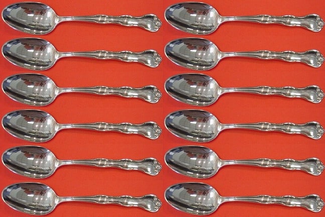 Gorham Rondo Sterling Silver Teaspoon Set 12 Pieces 5 7/8: Gorham Rondo Sterling Silver Teaspoon Set 12 Pieces 5 7/8 Enhance your dining experience with this exquisite 12-piece set of Rondo teaspoons by Gorham, crafted from high-quality sterling silver. Each 
