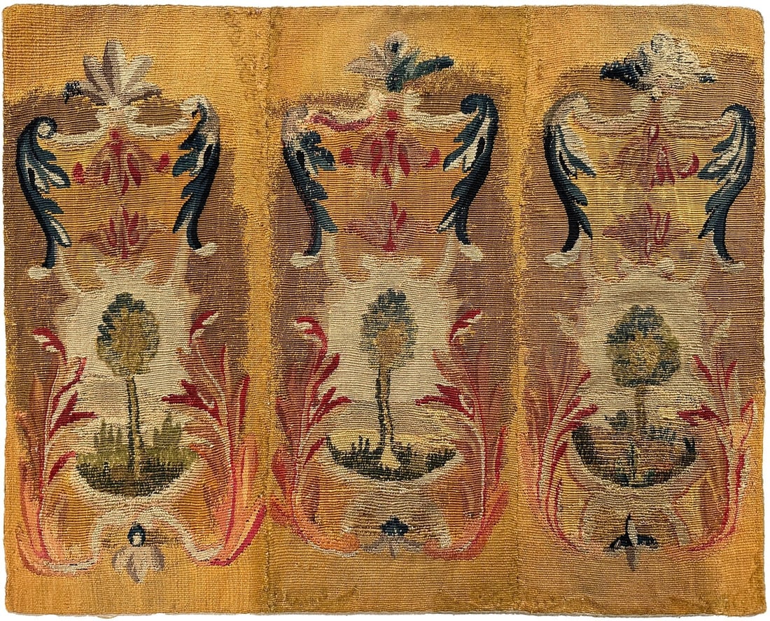 18th Century French Verdure Tree Wool Silk Tapestry (1 of 9)