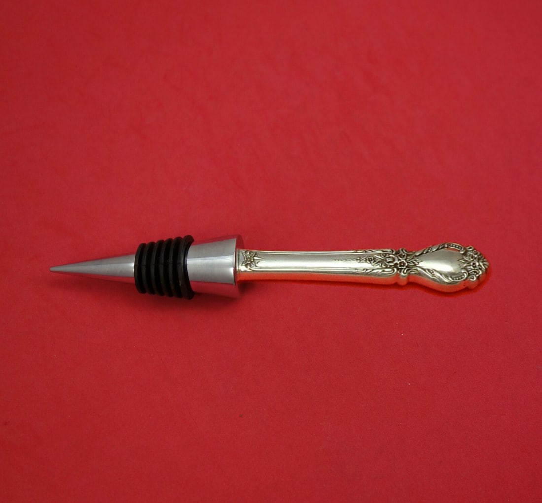 International Sterling Silver Brocade Bottle Stopper 6 1/4 Inch (1 of 2)