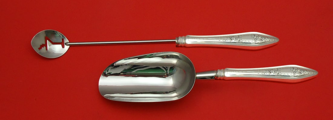 Towle Sterling Silver Mary Chilton Engraved 2pc Bar Set (1 of 1)
