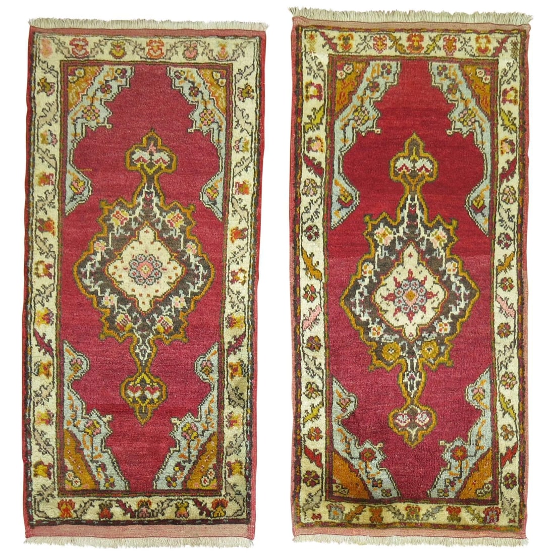 Set of 2 Turkish Oushak Medallion Wool Rugs (1 of 4)