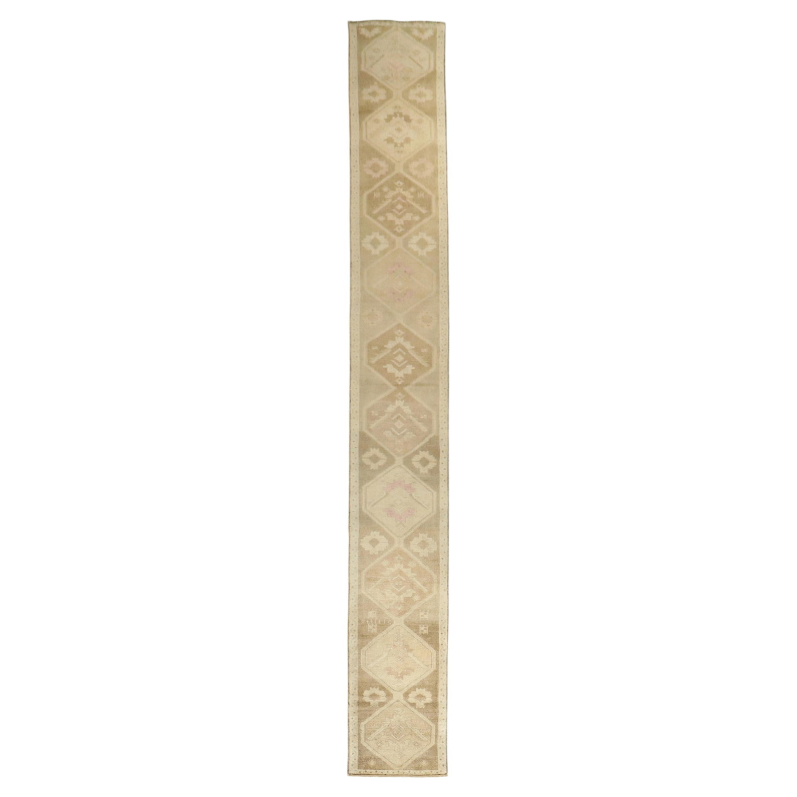 Mid Century Turkish Wool Hand Woven Runner 2'2 x 19' (1 of 10)