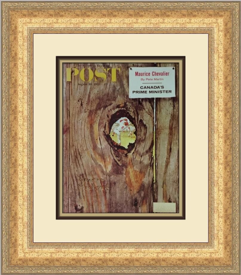Norman Rockwell Peephole Custom Framed Print 1979 Photorealism Art (1 of 2)