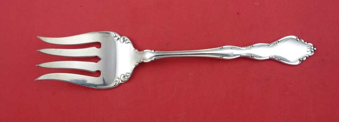 Oneida Bountiful Sterling Silver Cold Meat Fork 8.375 inches: Oneida Bountiful Sterling Silver Cold Meat Fork 8.375 inches This exquisite serving fork from Oneida features the elegant Bountiful pattern, crafted in fine sterling silver. Measuring 8 3/8 inches, th