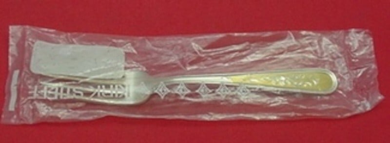 Kirk Golden Calvert Engraved Sterling Silver Fork 7 3/8 Inch (1 of 2)