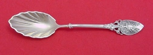 Gorham Lily aka 88 Sterling Silver Grapefruit Spoon 5" Goldwashed Frosted Shell (1 of 1)