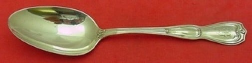 Gorham La Modele Sterling Silver Place Soup Spoon 6 3/4" Monogrammed: Gorham La Modele Sterling Silver Place Soup Spoon 6 3/4" Monogrammed Discover the elegance of the La Modele pattern by Gorham with this exquisite sterling silver place soup spoon. Measuring 6 3/4 inch