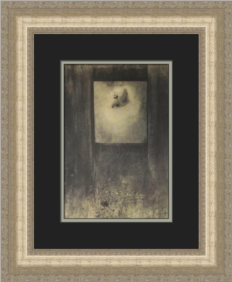 Framed Odilon Redon The Eye With Poppy Open Edition Art Print (1 of 2)