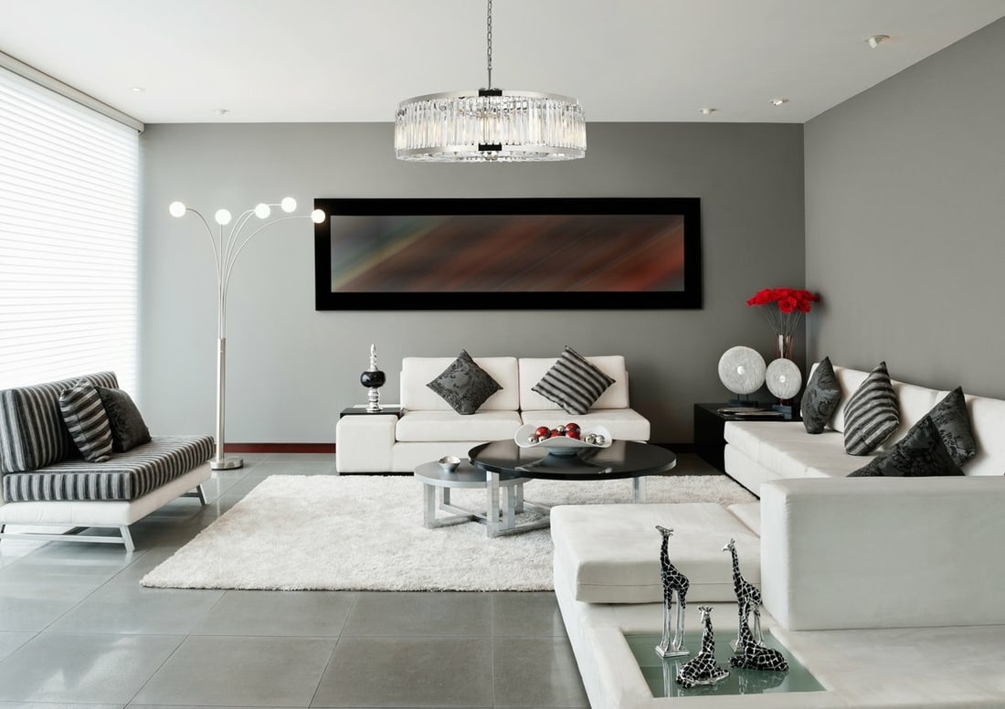 Chelsea 10-Light Polished Nickel Crystal Chandelier: Chelsea 10-Light Polished Nickel Crystal Chandelier This large modern chandelier features a polished nickel frame adorned with Royal Cut clear crystals, offering a sophisticated centerpiece for dining