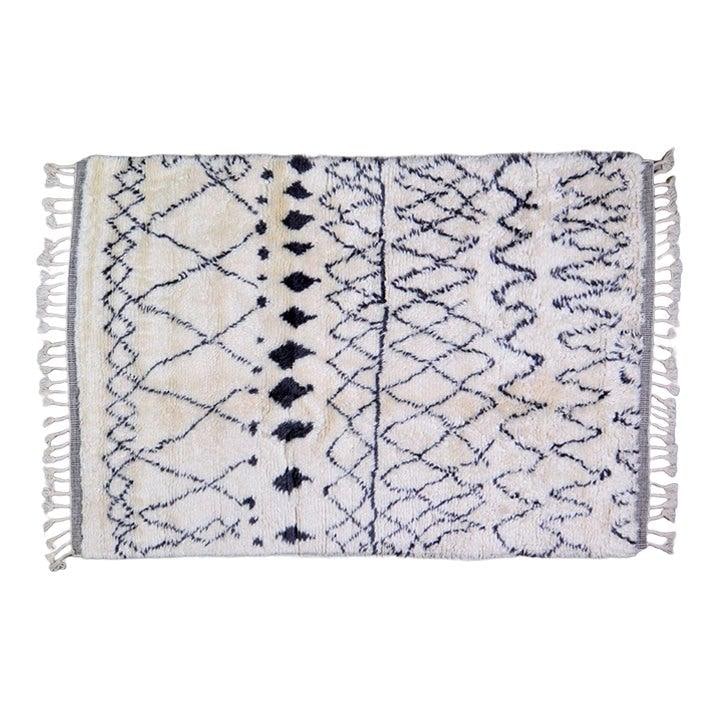 Contemporary Moroccan Wool Area Rug Hand Knotted 10'x14' Light Gray (1 of 4)