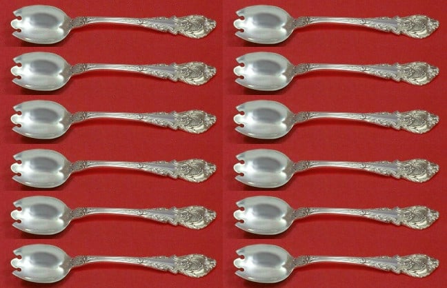 12 Sterling Silver Dessert Forks Wallace Sir Christopher Custom Made (1 of 3)