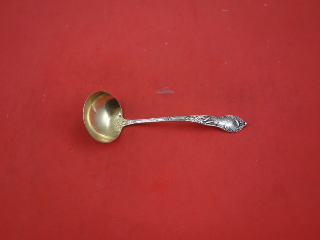 Blackinton Cat Tails Sterling Silver Sauce Ladle Goldwashed 5.5 inches (1 of 2)