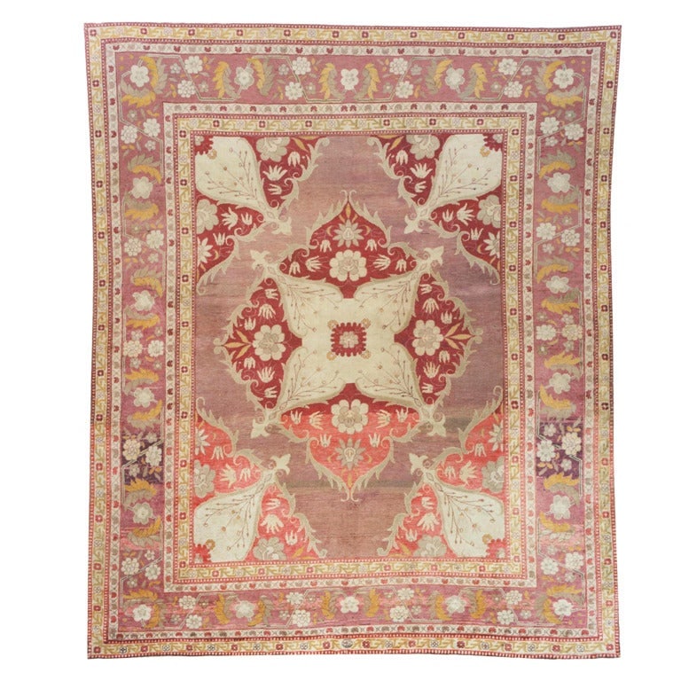 Herekeh Turkish Wool Hand Knotted Romantic Rug 150 x 178 in (1 of 10)