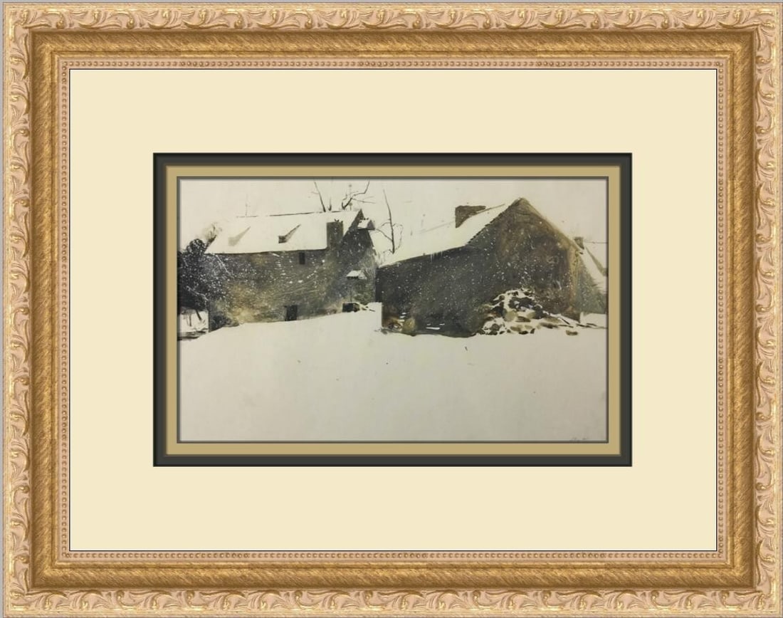Andrew Wyeth The Granary Custom Framed Print 11 x 14 Landscape Art (1 of 2)