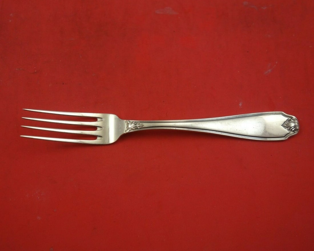 Buccellati Piedmont Sterling Silver Dessert Fork 6 3/4" Heirloom: Buccellati Piedmont Sterling Silver Dessert Fork 6 3/4" Heirloom Indulge in elegance with this Piedmont dessert fork by Buccellati, crafted from high-quality sterling silver. This exquisite piece meas