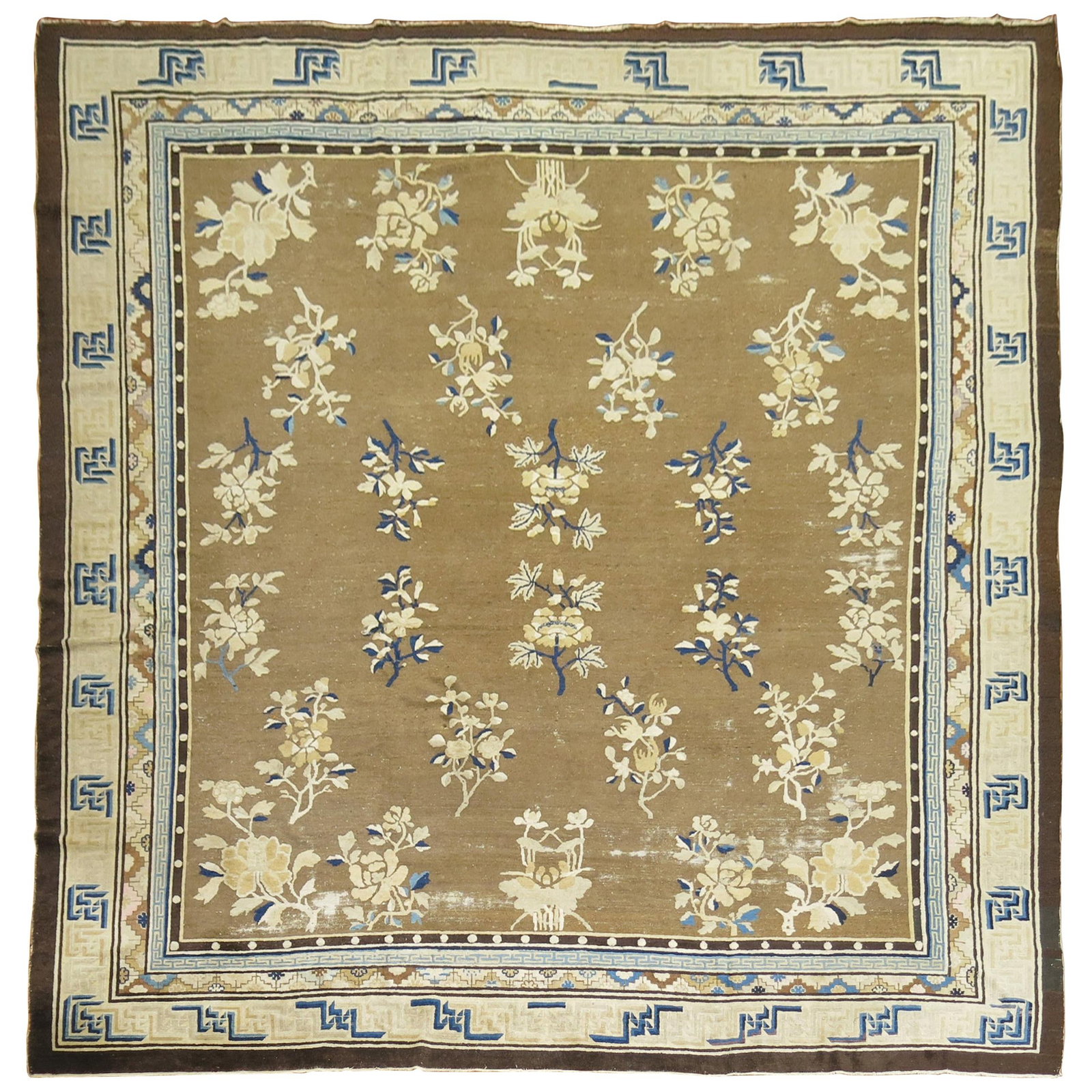 Early 20th Century Chinese Peking Wool Square Rug (1 of 15)