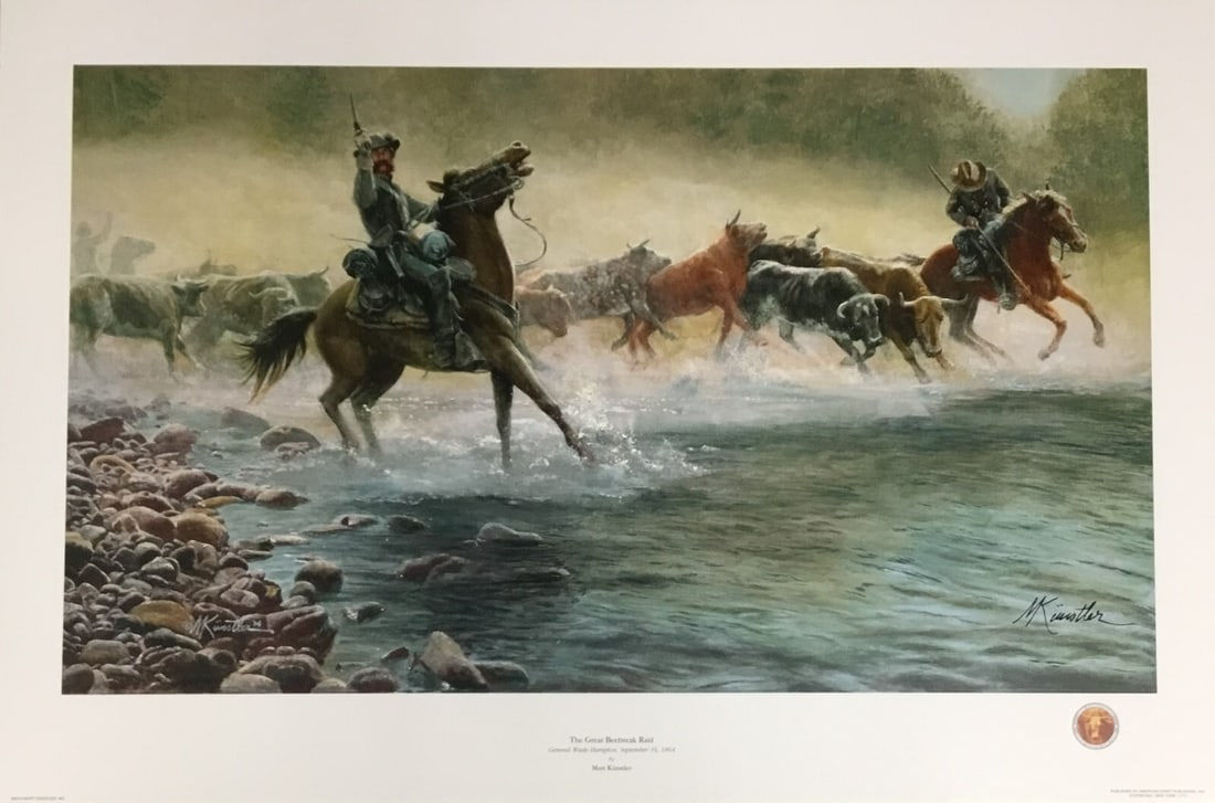 Mort Kunstler The Great Beefsteak Raid Limited Edition Signed Print COA: Mort Kunstler The Great Beefsteak Raid Limited Edition Signed Print COA Celebrate a pivotal moment in history with "The Great Beefsteak Raid," a limited edition numbered print by renowned artist Mort 
