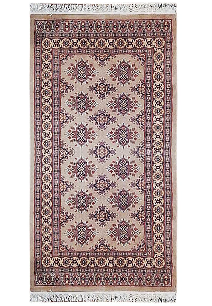 Beige Jaldar 2.7x3.11 Luxury Hand-Knotted Bokhara Area Rug: Beige Jaldar 2.7x3.11 Luxury Hand-Knotted Bokhara Area Rug Free continental US Shipping Transform your space with this exquisite 2.7 x 3.11 Beige Jaldar Luxury Hand-knotted Bokhara Rug. This stunning 