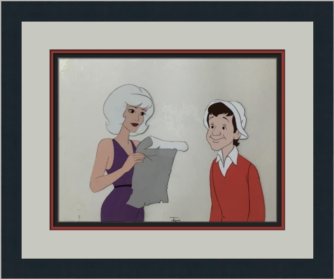 Framed Filmation Hand Painted Cel Featuring Gilligan and Ginger from 1966 (1 of 5)